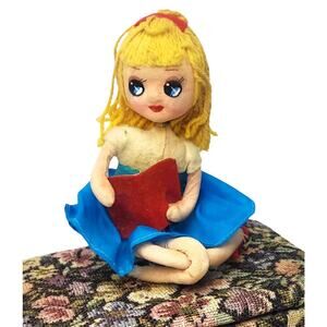 Vintage 60's Mod Big Eyes Japanese Kawaii Snap On Pose Doll